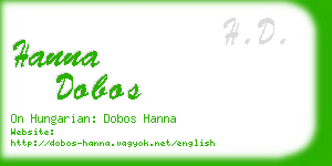 hanna dobos business card